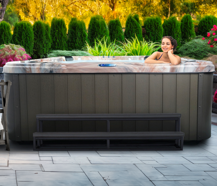  hot tub being used in a family setting